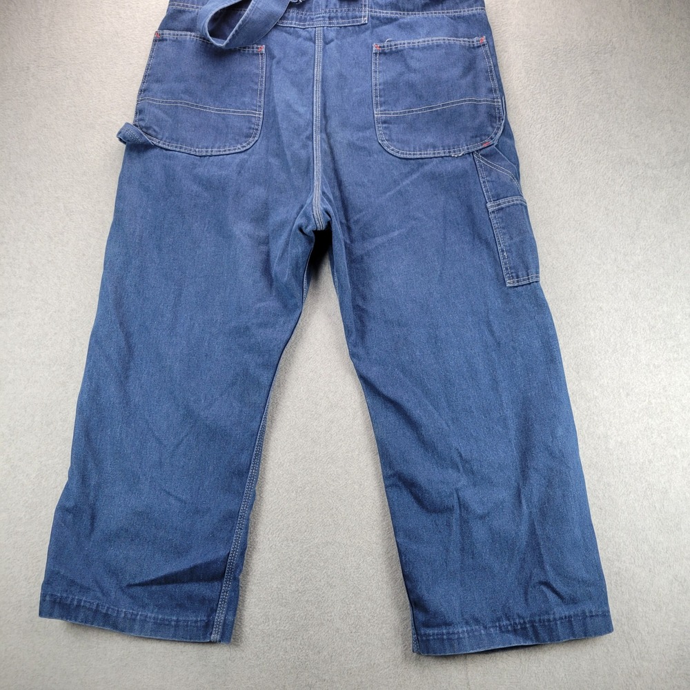 Big Mac VTG‎ Mens Denim Bib Overalls Blue Made in USA W42 L30 Carpenter Utility - Picture 14 of 16